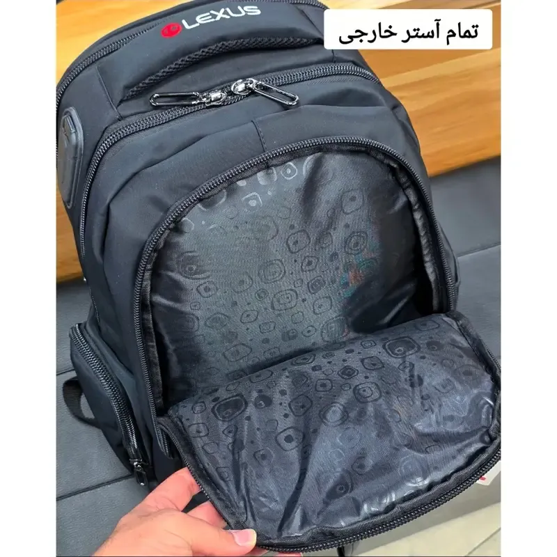 کوله پشتی اسپرت دیبا جادار با جای لپتاپ، پورت USB و هندزفری، ضد تعریق، مناسب 12 سال به بالا - تصویر 18