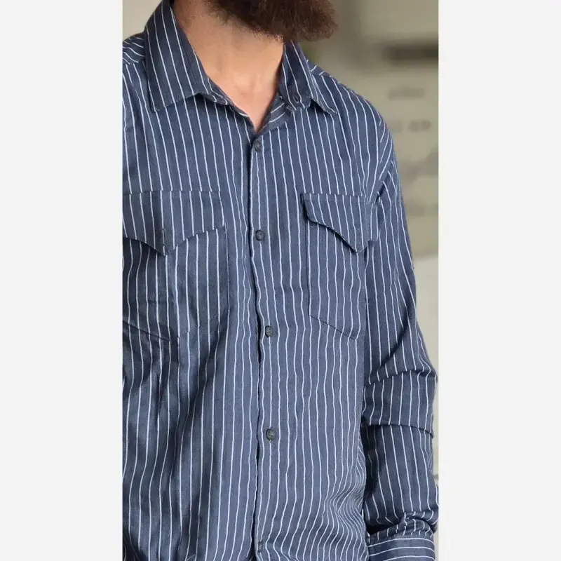 پیراهن لی کاغذی آستین بلند مردانه طرح دیپلمات تمام کش سایز M تا XXL - تصویر 6