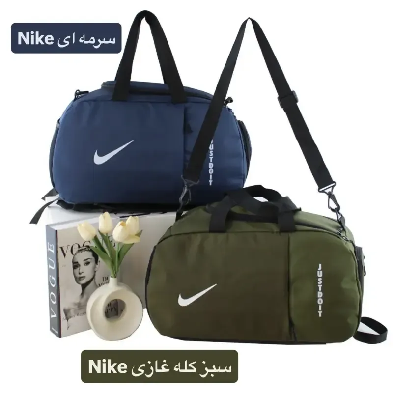 ساک ورزشی و اسپرت پارچهای با بند بلند و جیب بیرونی ابعاد 45x30x20 سانتیمتر - تصویر 3
