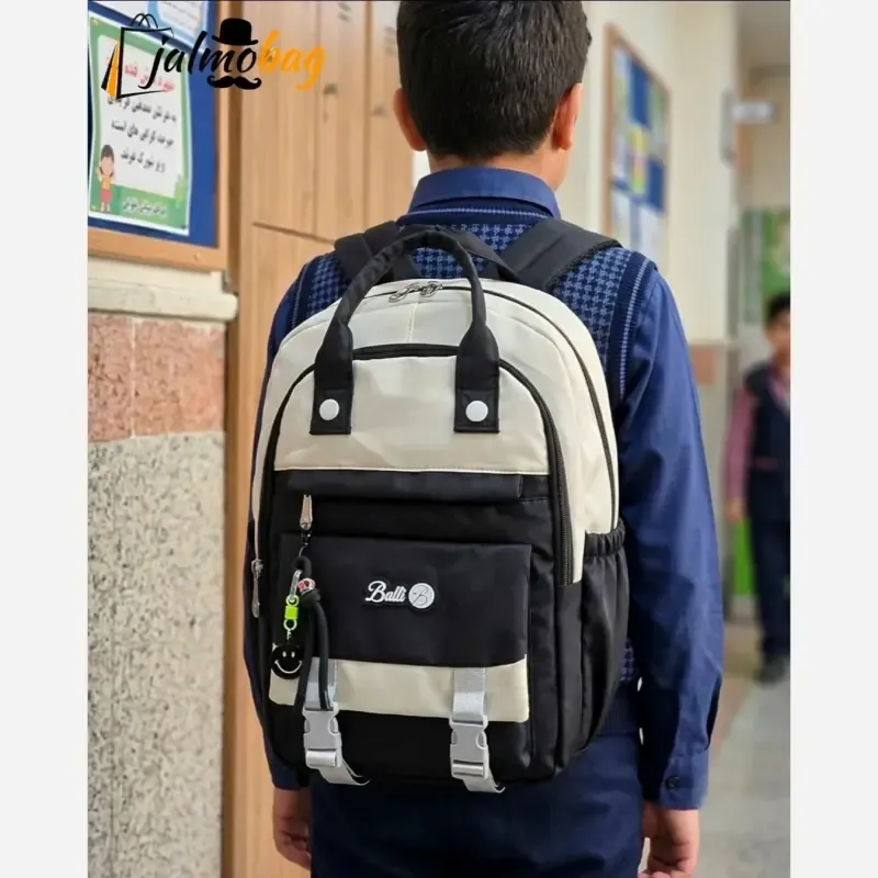 کوله پشتی مدرسه ضد آب رنگی مناسب دبستان و راهنمایی - تصویر 5