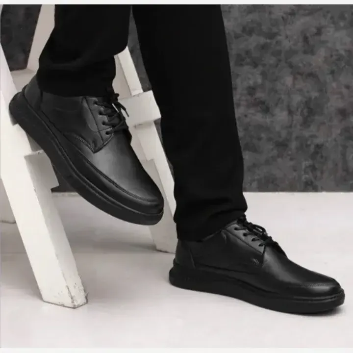 کفش مردانه مجلسی مدل فلورانس رنگ مشکی چرم مصنوعی - تصویر 5
