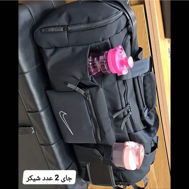 ساک ورزشی سه کاره کوله شو خارجی تفکیکی جنس پارچه دیبا وارداتی - تصویر 13