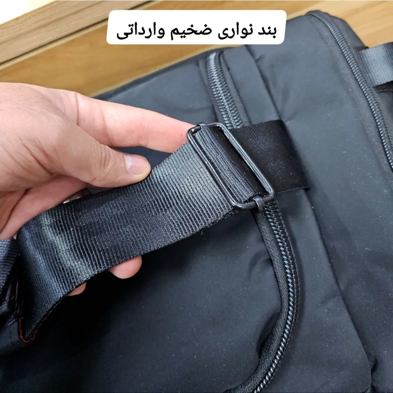 ساک ورزشی سه کاره کوله شو خارجی تفکیکی جنس پارچه دیبا وارداتی - تصویر 17