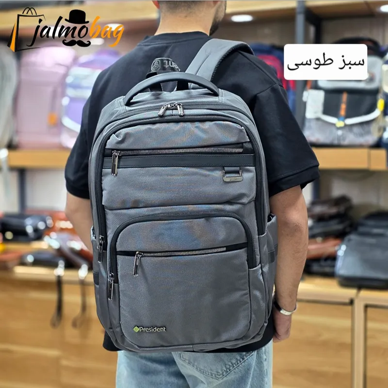 کوله پشتی اسپرت پریزیدنت مناسب لپ تاپ و دانشگاه و روزمره - تصویر 5