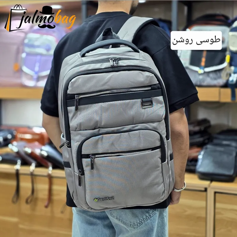 کوله پشتی اسپرت پریزیدنت مناسب لپ تاپ و دانشگاه و روزمره - تصویر 7